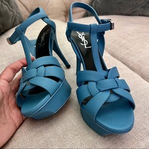 YSL T-STRAP TRIBUTE SANDALS (EU 37.5)